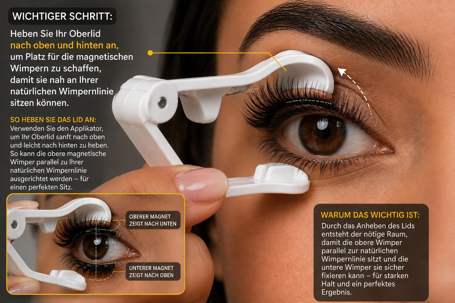 Magnetische Wimpern – 2 Paar, wiederverwendbar & ohne Kleber